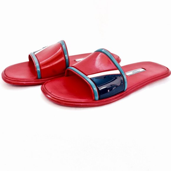 PRADA Forma Flat Slide Sandal Sz. 7 - Picture 2 of 9